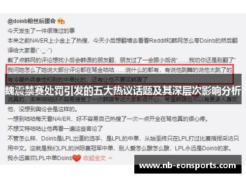 魏震禁赛处罚引发的五大热议话题及其深层次影响分析